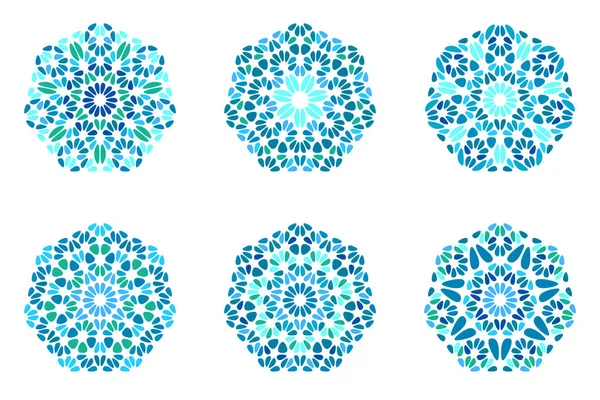 Изолированный геометрический декоративный цветочный орнамент — стоковый вектор