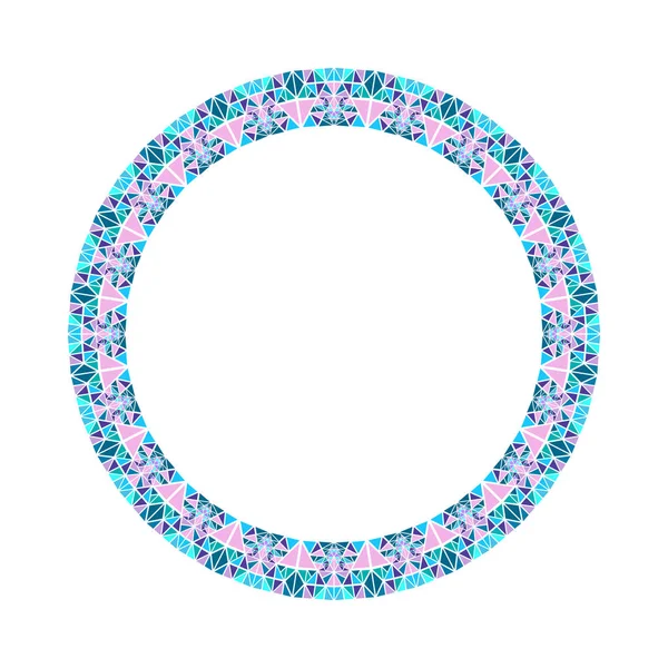 Abstracte geometrische kleurrijke driehoekige mozaïek circulaire krans — Stockvector