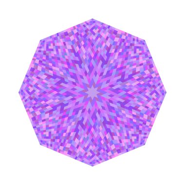 Soyut geometrik karo mozaik sekizgen çokgen şekil