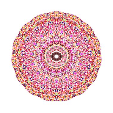 Renkli geometrik soyut yuvarlak yuvarlak çiçek desen mandala