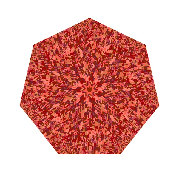 İzole geometrik karo mozaik heptagon sembol şablonu