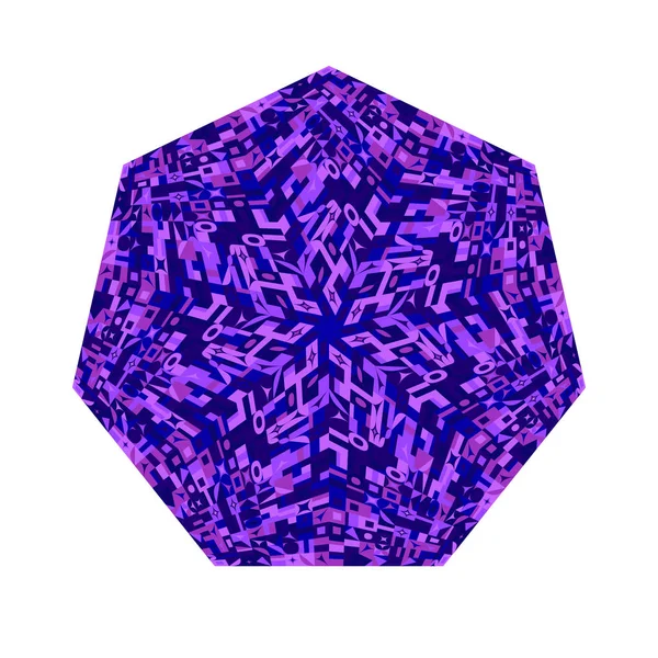 抽象的な孤立した幾何学的なカラフルなモザイクヘプタゴンロゴテンプレート — ストックベクタ