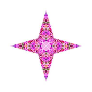 Soyut geometrik üçgen süs yıldız logo şablonu