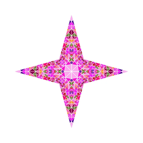 Plantilla de logotipo de estrella de adorno de triángulo geométrico abstracto — Vector de stock