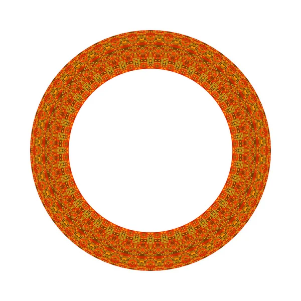 Абстрактная изолированная красочная мозаичная граница круга — стоковый вектор