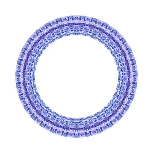 Corona redonda de mosaico de mosaico geométrico abstracto aislado — Archivo Imágenes Vectoriales