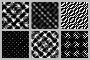 Dikişsiz daire desen arka plan tasarım seti