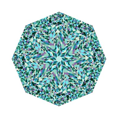 Soyut renkli izole geometrik mozaik sekizgen logo şablonu