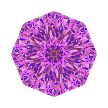 İzole renkli geometrik karo mozaik sekizgen çokgen