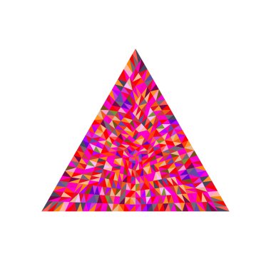 Soyut izole geometrik karo mozaik üçgen logo şablonu