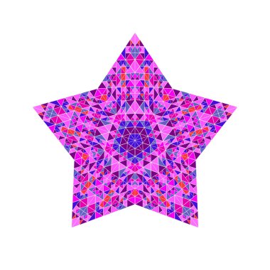 Renkli çokgen geometrik soyut mozaik yıldız şekli