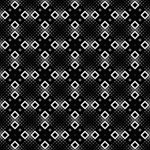 Бесшовный черно-белый геометрический квадратный рисунок фона — стоковый вектор
