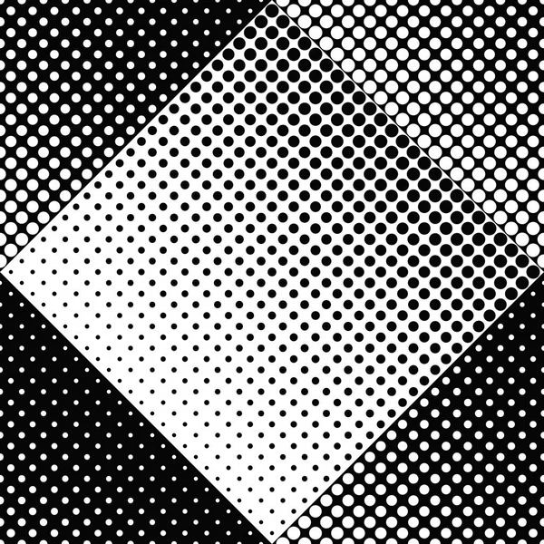 Latar belakang pola titik geometris hitam dan putih tanpa batas abstrak - Stok Vektor