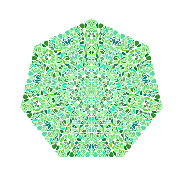 Soyut çiçek heptagon poligon - geometrik renkli vektör elemanı
