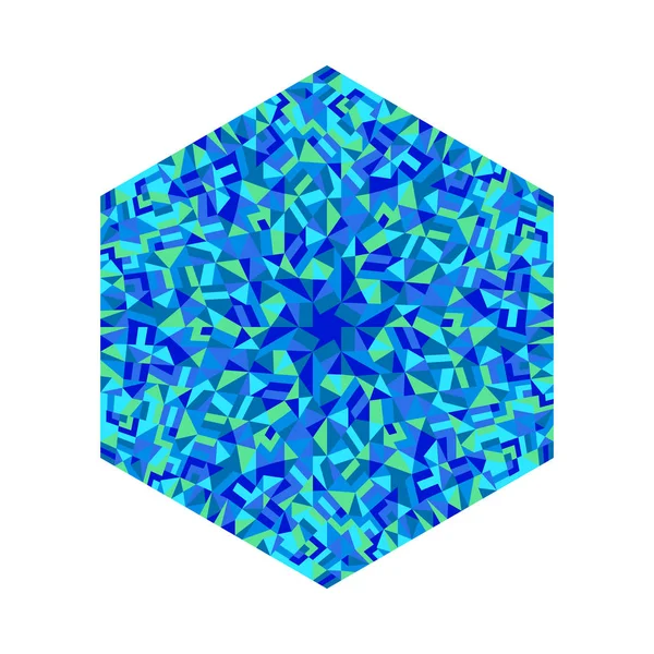 Geometrische abstract betegeld mozaïek ornament zeshoek symbool sjabloon — Stockvector