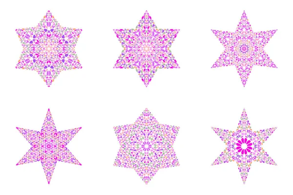 İzole geometrik çakıl süs yıldız sembol seti
