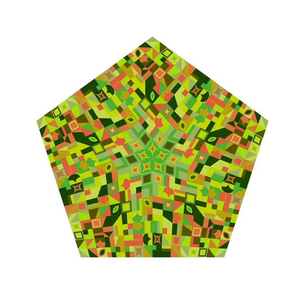 几何抽象彩色马赛克五边形符号模板 — 图库矢量图片