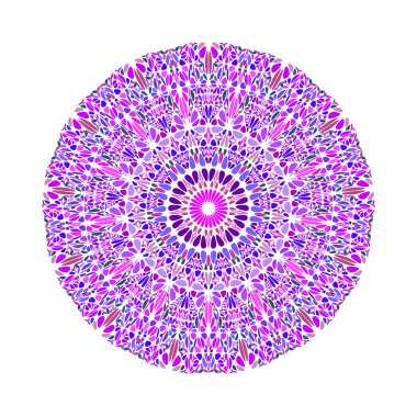 Geometrik dairesel yuvarlak renkli soyut çiçek süs mandala