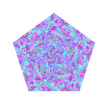 Geometrik renkli soyut karo mozaik beşgen çokgen