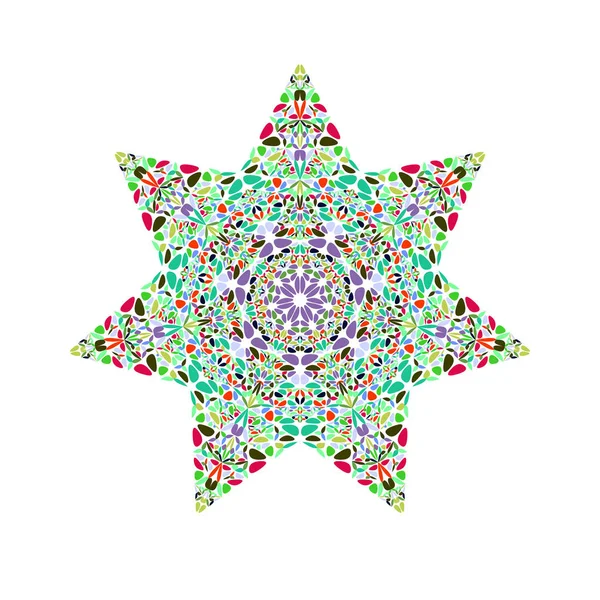Geometrik renkli soyut çiçek yıldız logo şablonu