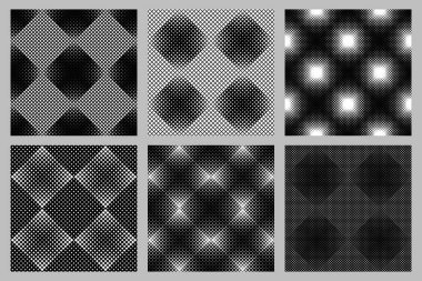 Dikişsiz kare desen arka plan seti