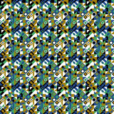 Dikişsiz mozaik desen arka plan - renkli soyut vektör tasarımı