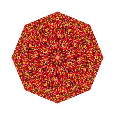 Geometrik soyut izole kiremitli mozaik sekizgen şekil