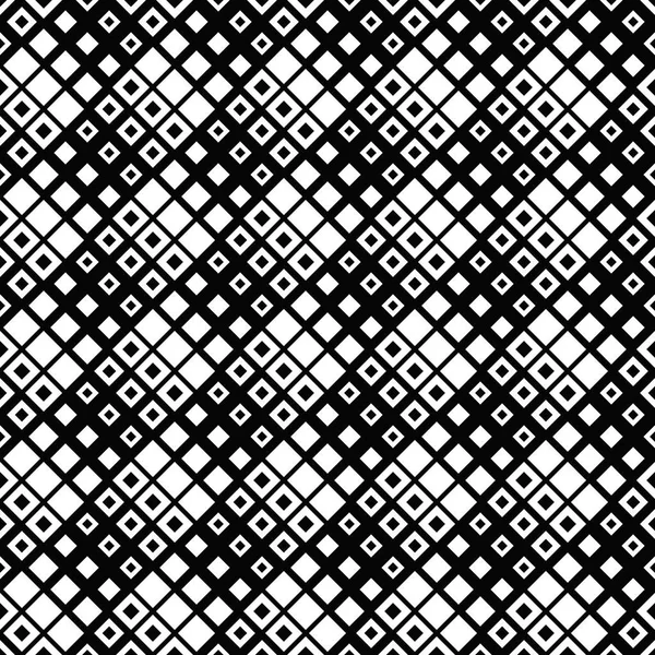Seamless black and white geometrical square pattern background design — Stock Vector