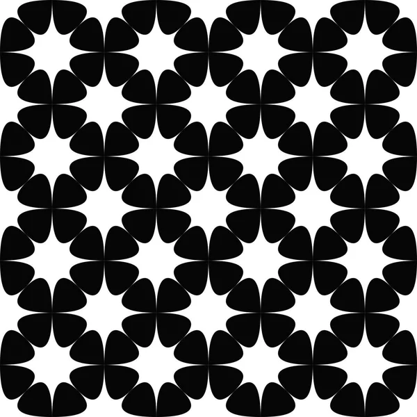 Diseño de fondo de patrón de estrella geométrica blanco y negro — Vector de stock