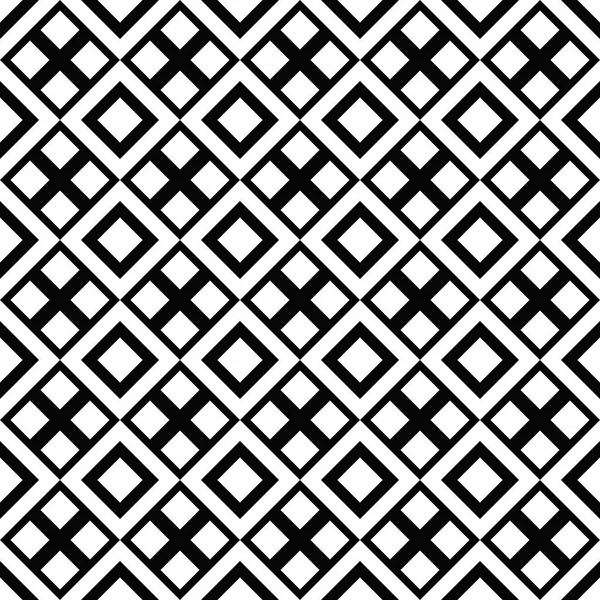 Monochrome seamless abstract square pattern background design — Stock Vector