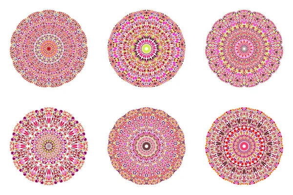 Круглая круглая круглая цветочная мандала — стоковый вектор
