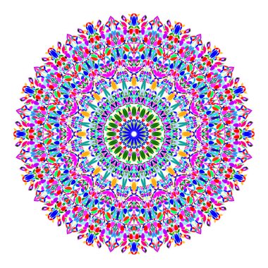 Çiçek mandala - soyut vektör grafik tasarım