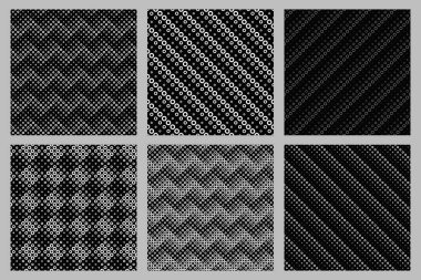 Geometrik soyut Dikişsiz daire desen arka plan tasarım seti