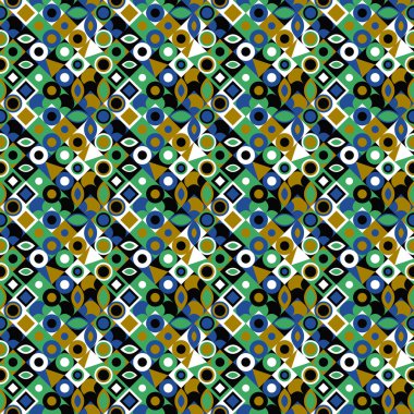 Dikişsiz mozaik desen arka plan - soyut renkli vektör grafik