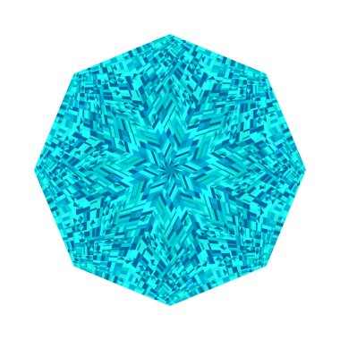 İzole renkli geometrik karo mozaik sekizgen sembol şablonu