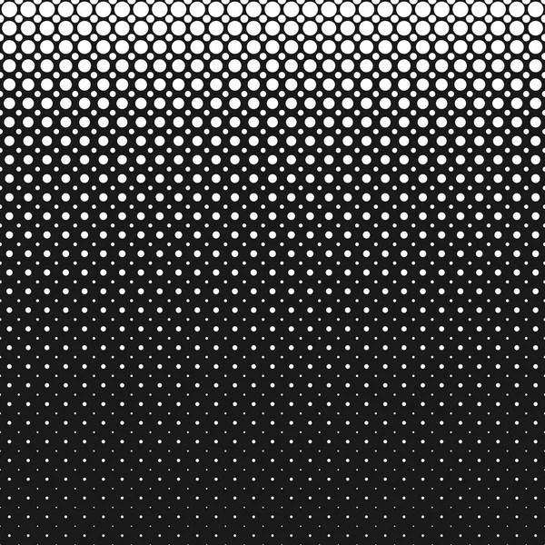 Monochrom geometrisch abstrakt Halbtonkreismuster Hintergrund - Vektorillustration — Stockvektor