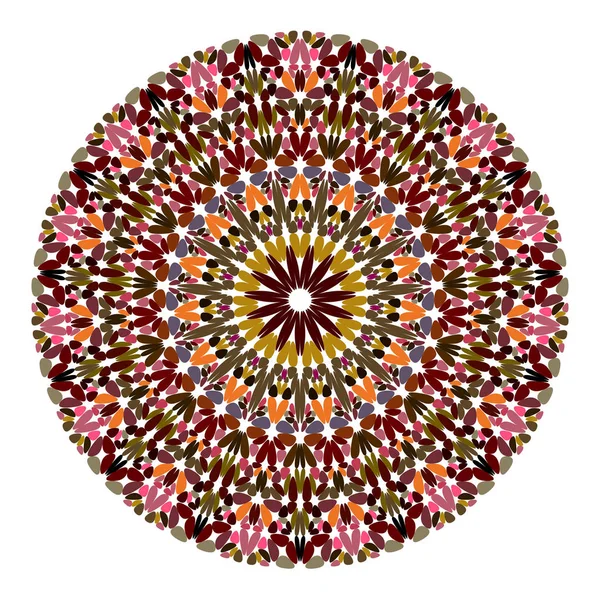Colorful flower ornament mandala - abstract geometrical vector element — Stock Vector
