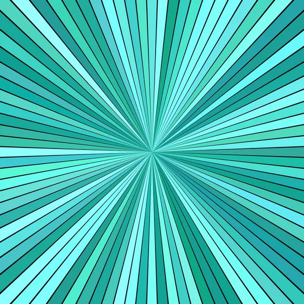 Turquoise hypnotische abstract gestreepte ster burst achtergrond ontwerp — Stockvector