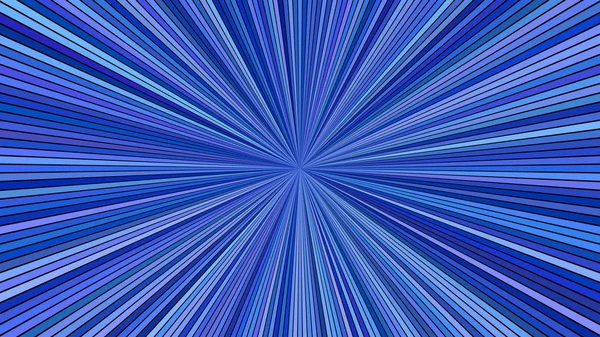 Blauwe abstracte hypnotiserende Ray Burst Stripe achtergrond — Stockvector