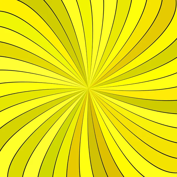 Yellow abstract hypnotic spiral ray burst stripe background - векторный график — стоковый вектор