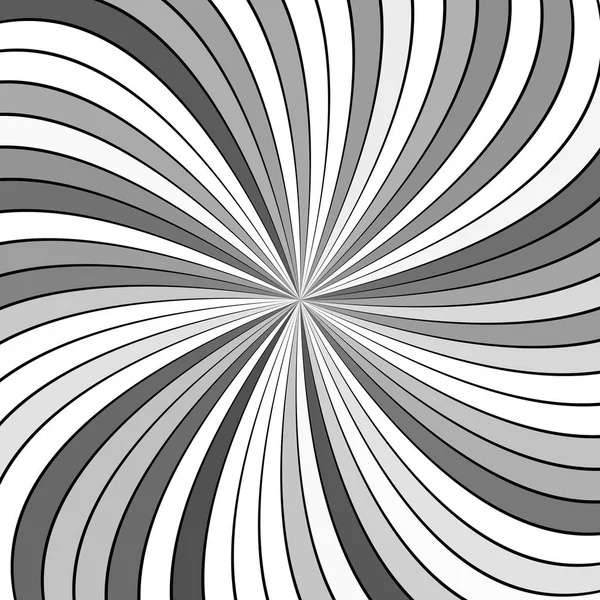 Grigio psichedelico astratto striato spirale vortice sfondo — Vettoriale Stock
