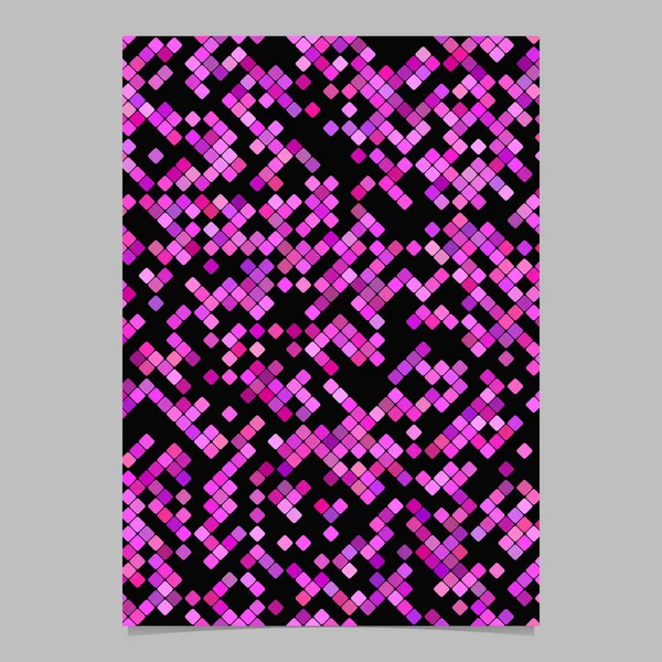 ピンクの対角線の正方形のモザイクパターンのチラシテンプレート — ストックベクタ