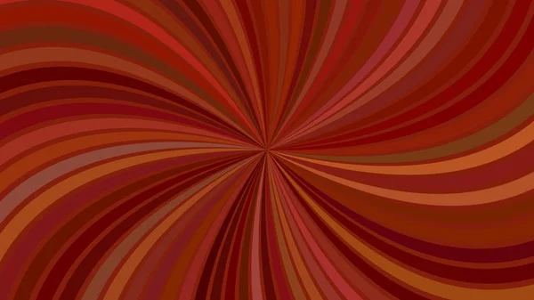 Коричневый геометрический абстрактный спиральный фон с изогнутыми полосатыми лучами Векторная Графика