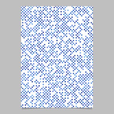 Mavi pentagram yıldız şekli desen arka plan broşür şablonu