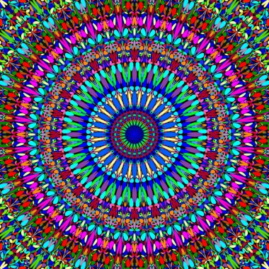 Soyut çiçek mandala arka plan - dairesel vektör geometrisi