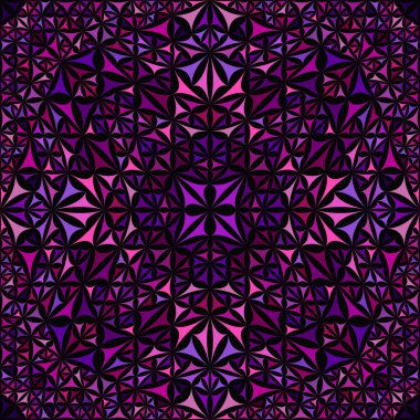 Mor dikişsiz soyut kavisli üçgen mozaik kaleydoskop desen duvar kağıdı