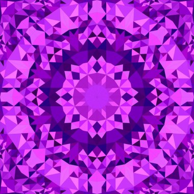 Mor soyut dikişsiz üçgen mozaik kiremit kaleydoskop desen duvar kağıdı - vektör arka plan illüstrasyon