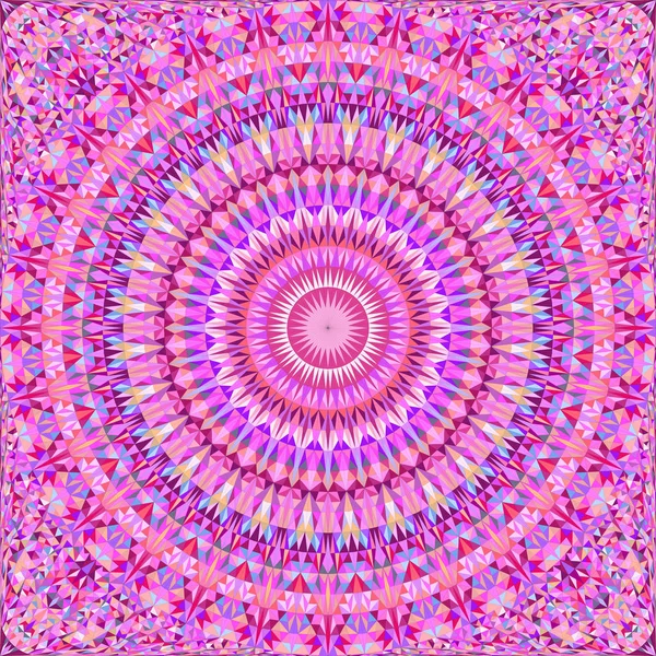 Rosa nahtlose abstrakte Dreieck Mosaik Fliesen Kaleidoskop Mandala Tapetenmuster - — Stockvektor