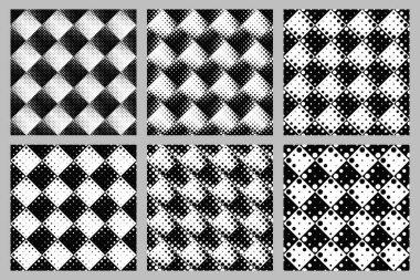 Geometrik dikişsiz nokta desen arka plan tasarım seti