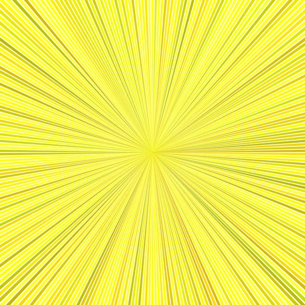 Gelber abstrakter hypnotischer Starburst Hintergrund aus gestreiften Strahlen — Stockvektor